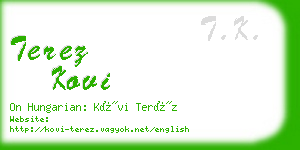 terez kovi business card